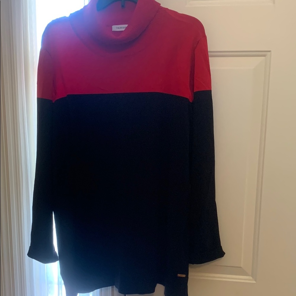 Calvin Klein Bold Red and Black women’s XL Sweater